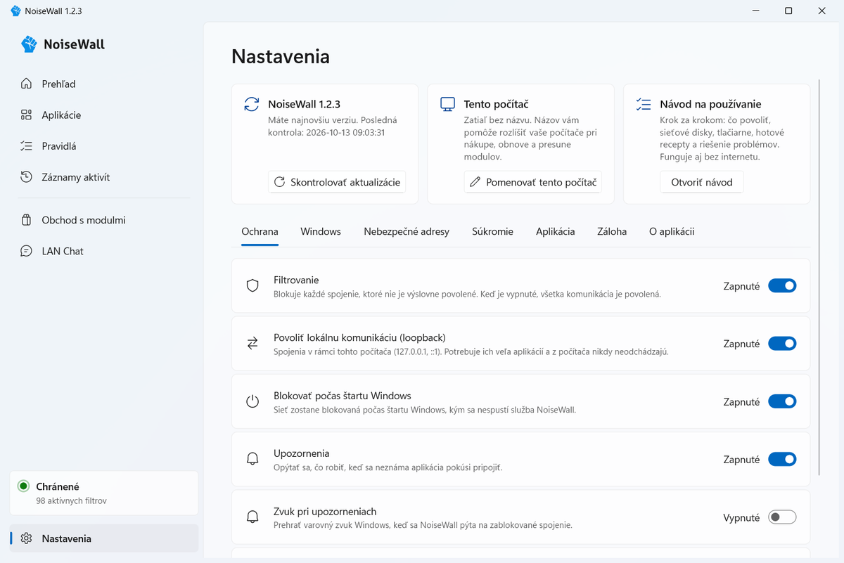 Nastavenia